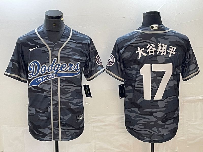 Men Los Angeles Dodgers 17 Ohtani Camo Nike Game MLB Jersey style 10